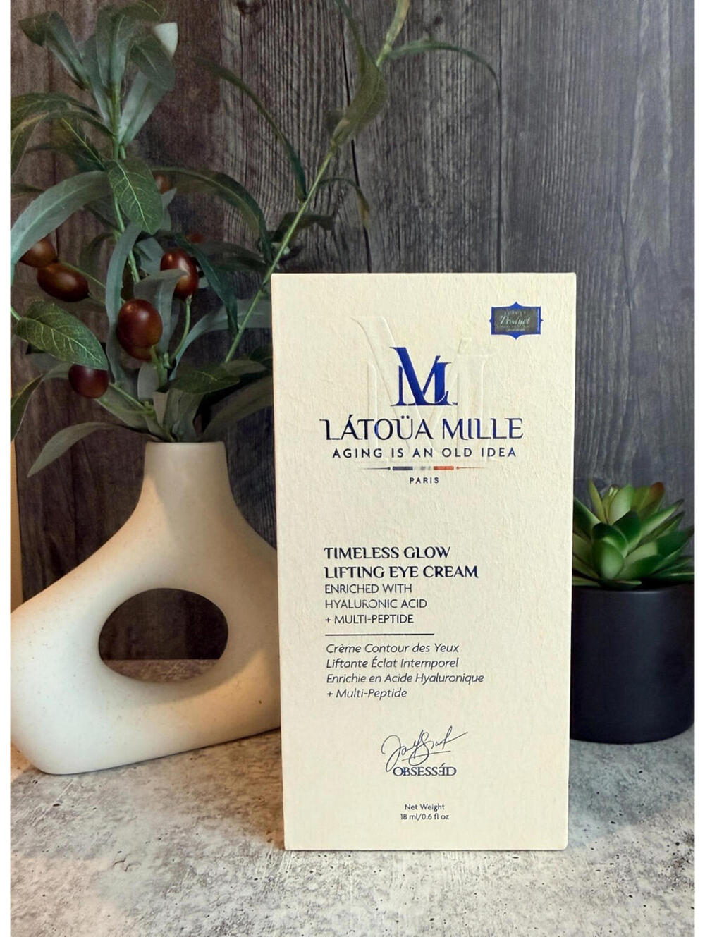 Latoua Mille - Timeless Glow Lifting Eye Cream with Hyaluronic Acid